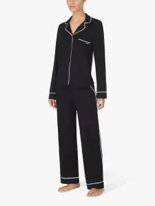 DKNY Black Signature Notch Collar Pyjama Set